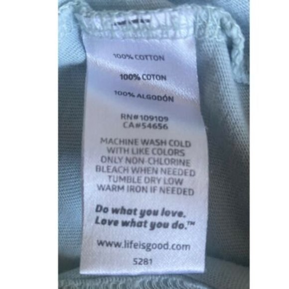 Life is Good Go Deep Mens Classic Fit Blue Short Sleeve Crew Neck Tee Size Large - Picture 3 of 8